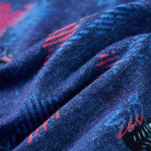 Sötétkék melange gyerekpóló 104