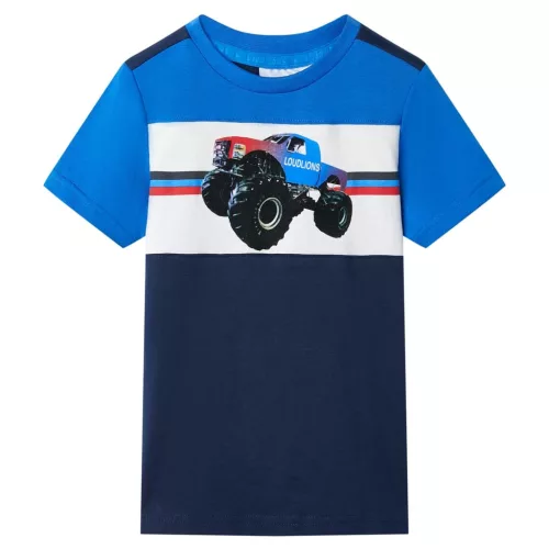 Kék és tengerészkék gyerekpóló 128