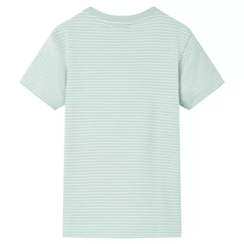 Világos mentaszínű csíkos gyerekpóló 104