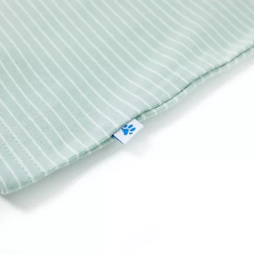 Világos mentaszínű csíkos gyerekpóló 104