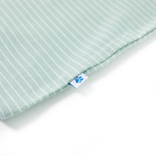 Világos mentaszínű csíkos gyerekpóló 116