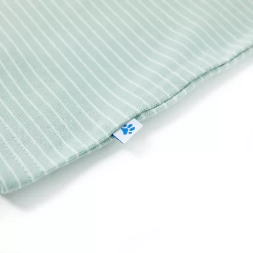 Világos mentaszínű csíkos gyerekpóló 128