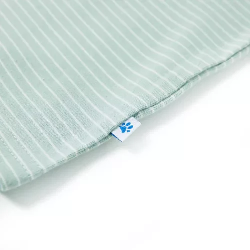 Világosmenta színű csíkos gyerekpóló 140