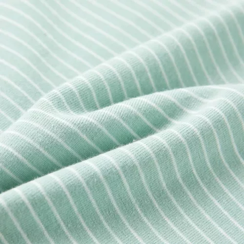 Világosmenta színű csíkos gyerekpóló 140