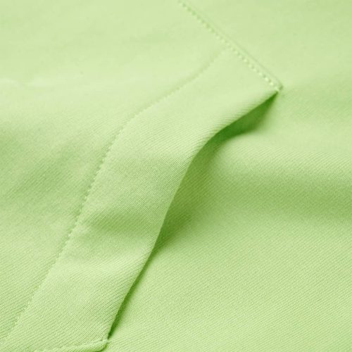 Kék és halvány sárga kapucnis gyerekpulóver 104