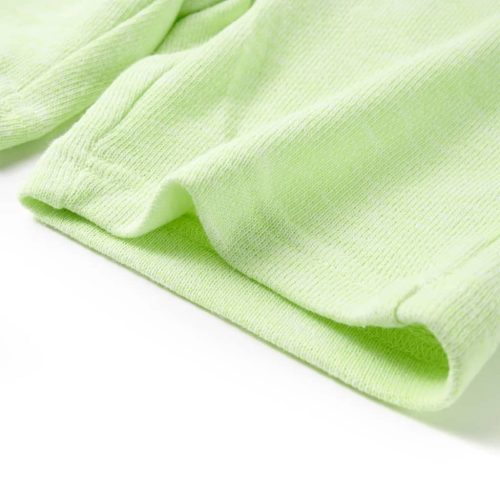 Neon sárga gyerekrövidnadrág húzózsinórral 140