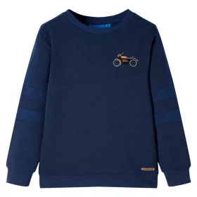 Tengerészkék melange gyerekpulóver 104