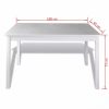 VID Fából készült asztal 4 db székkel fehér színben