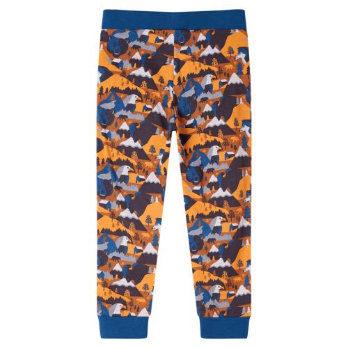 Konyak színű hosszú ujjú gyerekpizsama 92