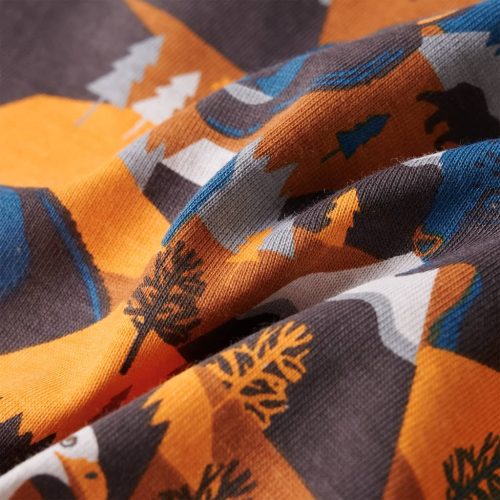 Konyak színű hosszú ujjú gyerekpizsama 92