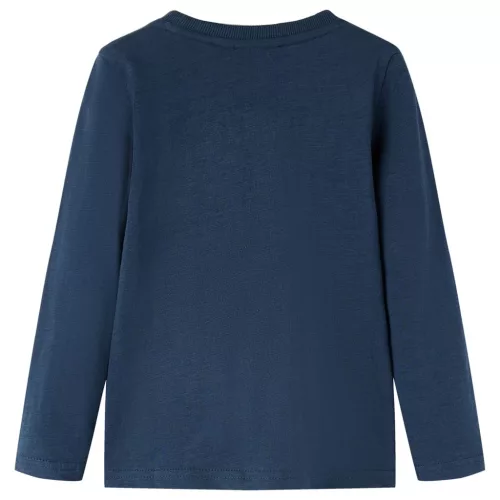 Tengerészkék melange hosszú ujjú gyerekpóló 104