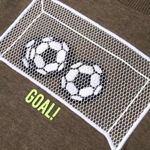 Keki melange hosszú ujjú gyerekpóló 116