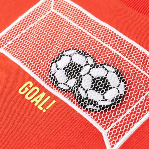 Élénk narancssárga hosszú ujjú gyerekpóló 116