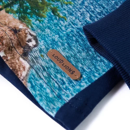 Tengerészkék hosszú ujjú gyerekpóló 116