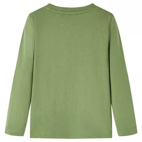 Halvány keki hosszú ujjú gyerekpóló 104