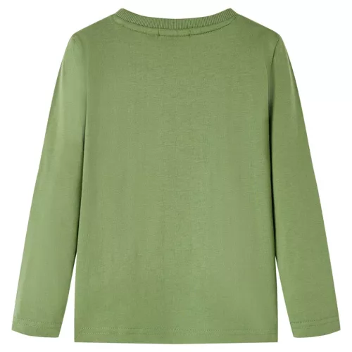 Halvány keki hosszú ujjú gyerekpóló 128