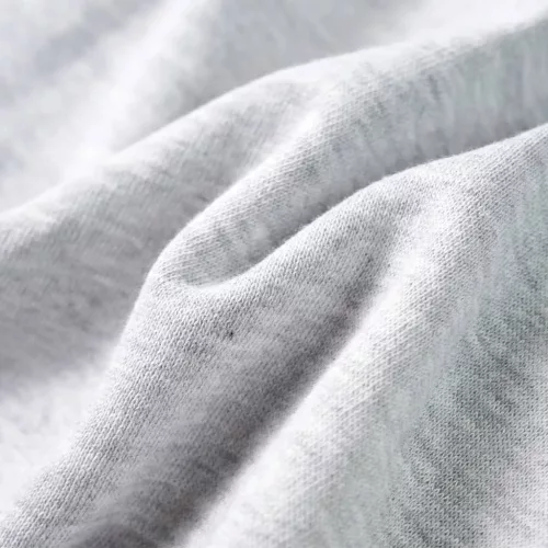 Szürke melange és narancs kapucnis gyerekpulóver 128