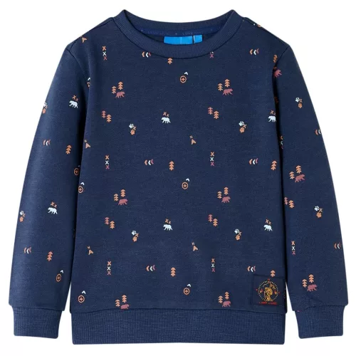 Tengerészkék melange gyerekpulóver 92