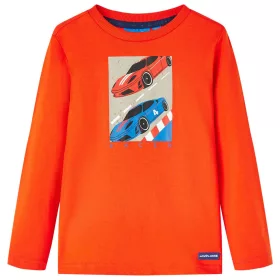 Élénk narancssárga hosszú ujjú gyerekpóló 116