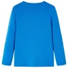 Kobaltkék hosszúujjú gyerekpóló 128