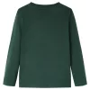 Sötétzöld hosszú ujjú gyerekpóló 92