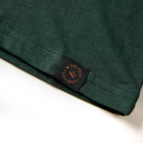 Sötétzöld hosszú ujjú gyerekpóló 92