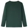 Sötétzöld hosszú ujjú gyerekpóló 116