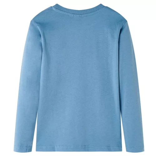 Közepeskék hosszú ujjú gyerekpóló 92