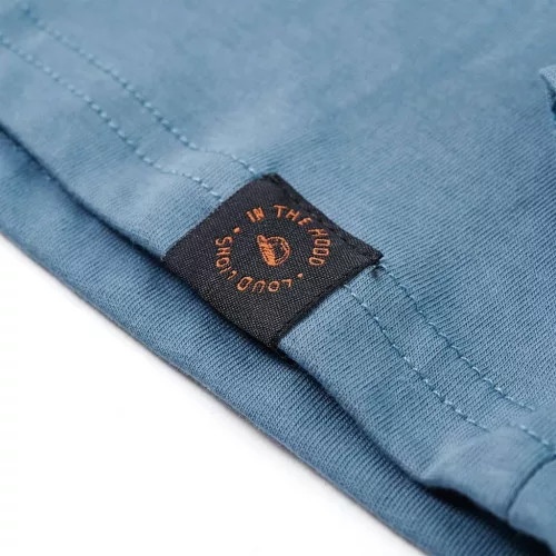 Közepeskék hosszú ujjú gyerekpóló 92