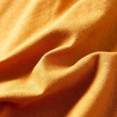 Sötét okker hosszú ujjú gyerekpóló 128