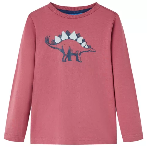 Sötét piros hosszú ujjú gyerekpóló 104