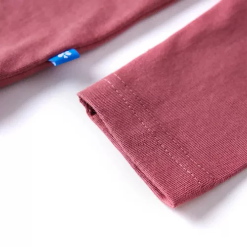 Sötét piros hosszú ujjú gyerekpóló 104