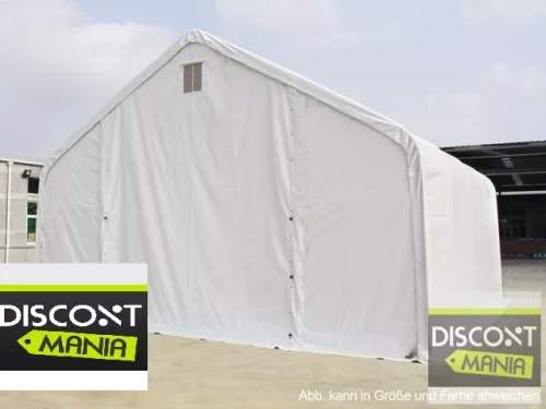 TP Everest 8x16m 3m oldalmagas raktársátor nehezen éghető PRIMEtex 2300 ponyvával, szürke