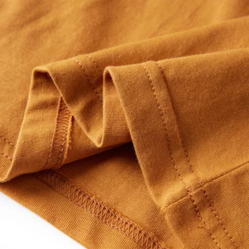 Sötét okker hosszú ujjú gyerekpóló 104