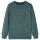 Sötétzöld melange gyerekpulóver 128