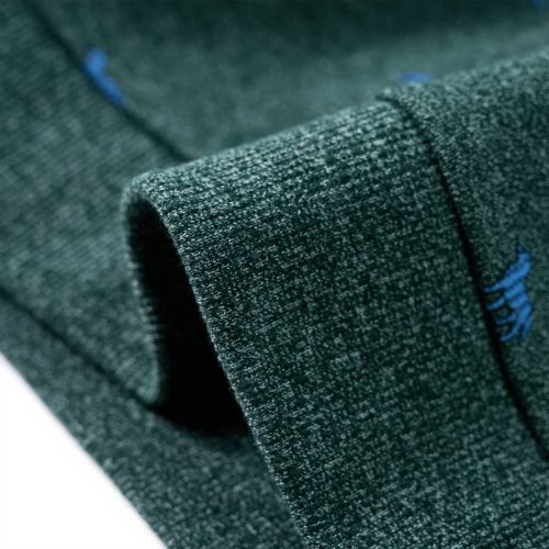 Sötétzöld melange gyerekpulóver 128