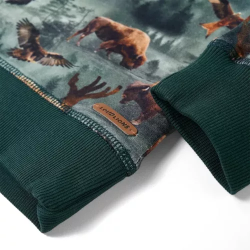 Sötétzöld gyerekpulóver 104