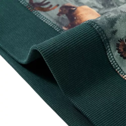 Sötétzöld gyerekpulóver 128