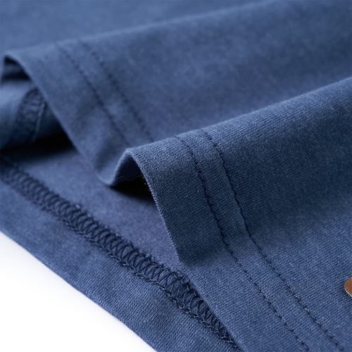 Kék melange hosszú ujjú gyerekpóló 140