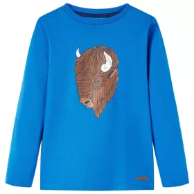 Kobaltkék hosszúujjú gyerekpóló 116