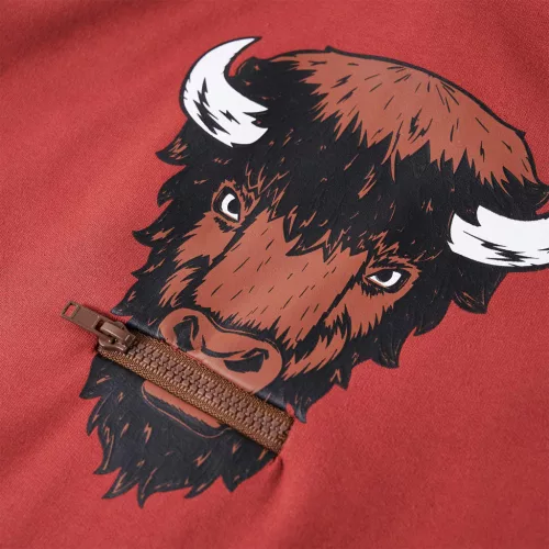 Izzó piros kapucnis gyerekpulóver 104