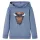 Kék melange kapucnis gyerekpulóver 116