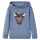 Kék melange kapucnis gyerekpulóver 140