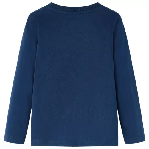 Tengerészkék hosszú ujjú gyerekpóló 92