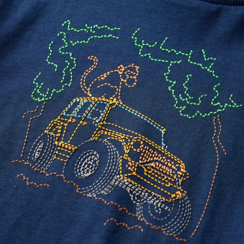 Tengerészkék hosszú ujjú gyerekpóló 92