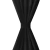 2 db fekete mikroszatén függöny karikákkal 140 x 225 cm
