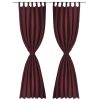 2 db bordó mikroszatén függöny 140 x 175 cm