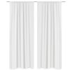 2 db Fehér Energiatakarékos Sötétítő függöny Kétrétegű 140 x 245 cm
