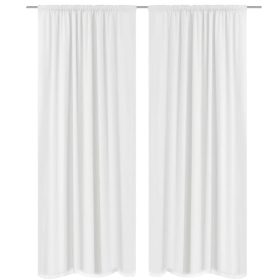   2 db Fehér Energiatakarékos Sötétítő függöny Kétrétegű 140 x 245 cm