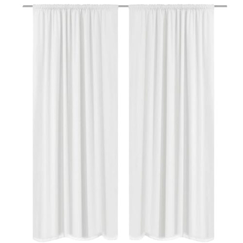 2 db Fehér Energiatakarékos Sötétítő függöny Kétrétegű 140 x 245 cm